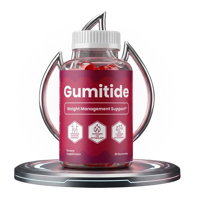A bottle of Gumitide apple cider vinegar and BHB weight management gummies